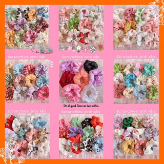 Combo 10 cột tóc vải scrunchies. .