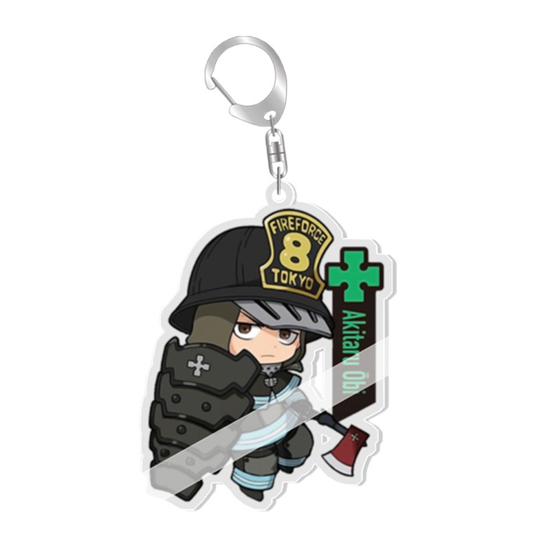 Móc khóa hai mặt bằng acrylic họa tiết hoạt hình Fire Force 2021