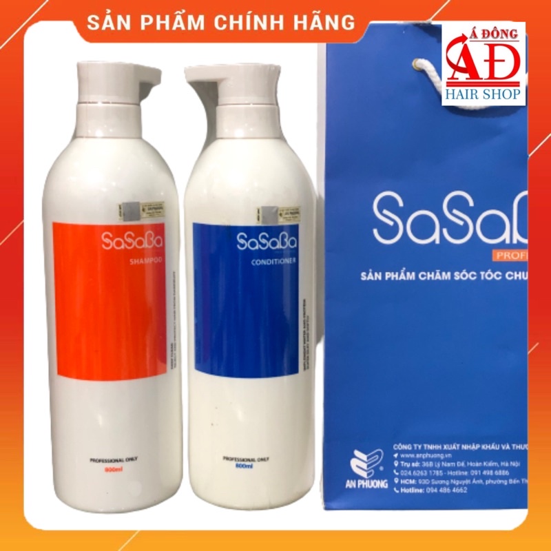 CẶP DẦU GỘI VÀ XẢ HOÀN HÌNH SASABA SIÊU PHỤC HỒI TÓC MẪU MỚI