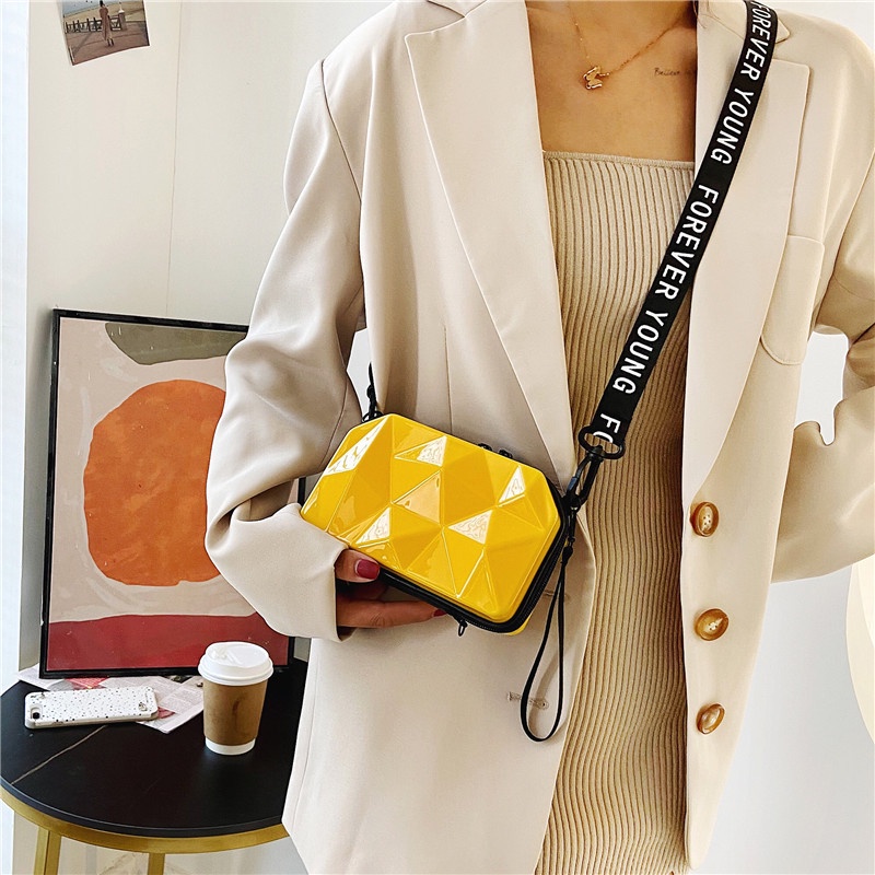 Túi Đeo Chéo Mini Hình Khối Vuông Thời Trang Hàn Quốc Cho Nữ