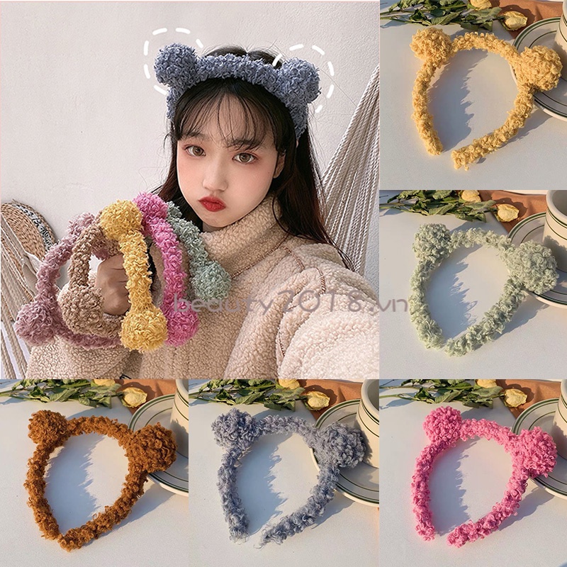 Băng Đô Rửa Mặt Cài Tóc Tai Gấu Hình Thú Hàn Quốc Cute Nữ, Bờm Rửa Mặt Cài Tóc Tai Gấu Hình Thú Cute Đẹp Xinh Nữ