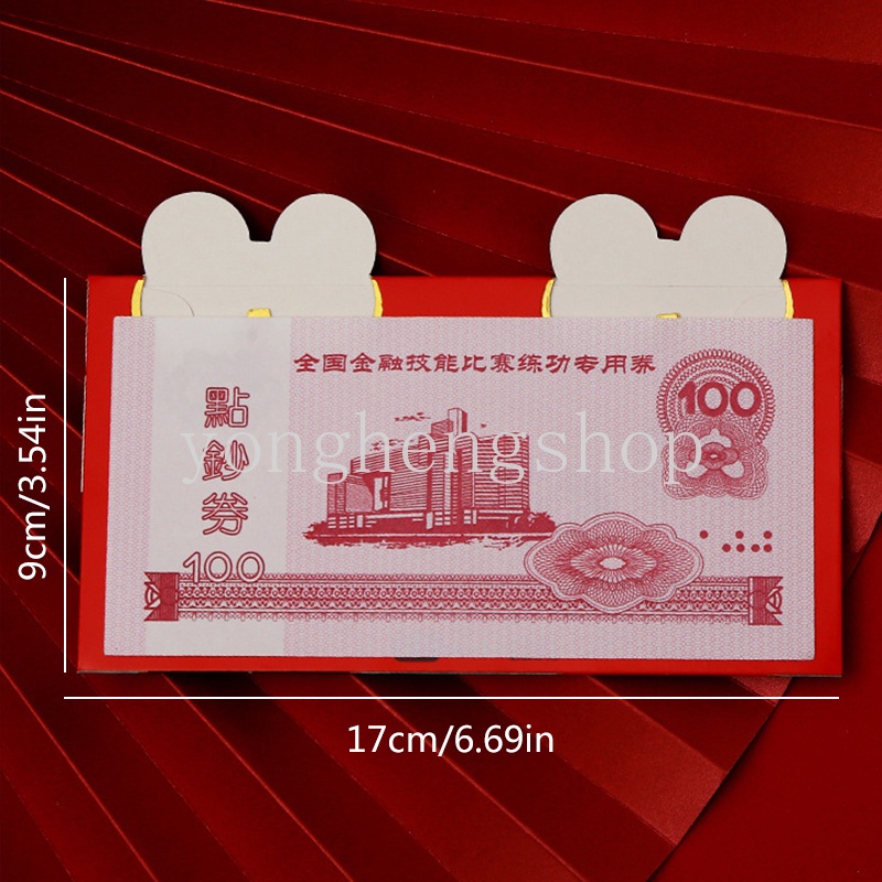 Set 4 bao lì xì năm mới họa tiết hổ hoạt hình dễ thương