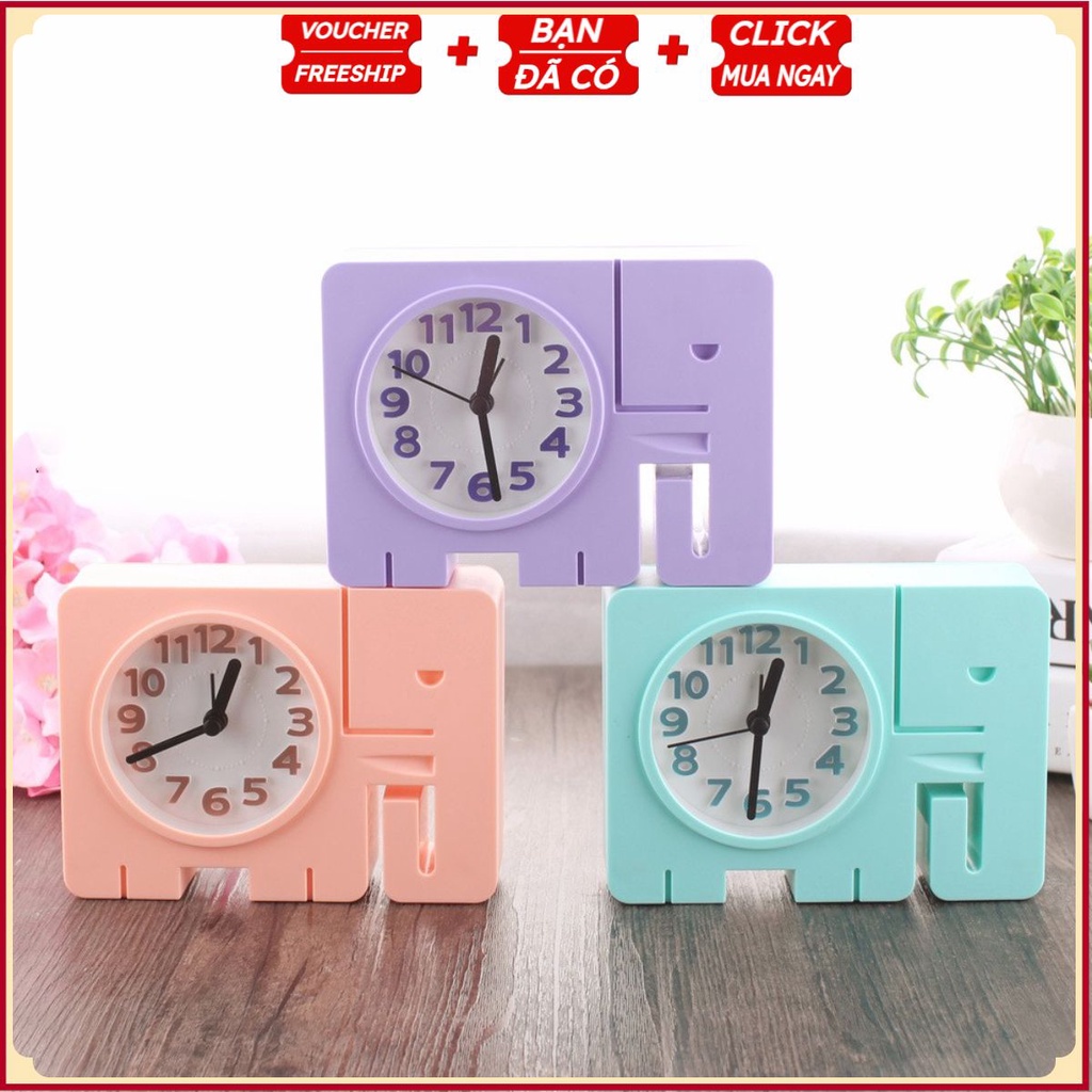 Đồng Hồ Để Bàn Kiểu Dáng Con Voi (Giao Màu Ngẫu Nhiên)