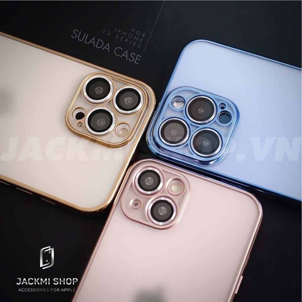 Ốp lưng Sulada lưng nhám chống vân bảo vệ camera cho điện thoại ip 13 13 pro 13 pro max