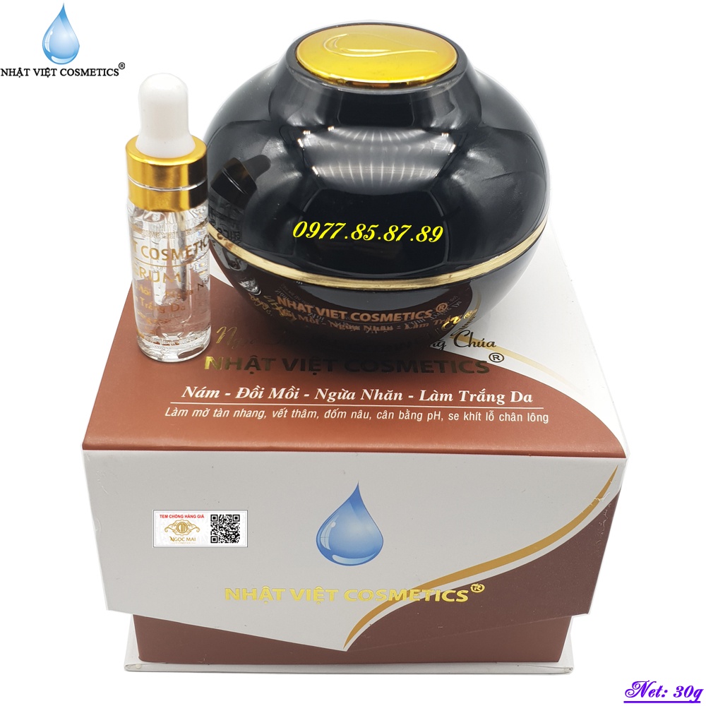 Kem Nám Ngọc Trai Đen VIP đồi mồi ngừa nhăn làm trắng da Nhật Việt Cosmetics 25g