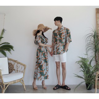 Set đồ đôi - Áo váy cặp dễ thương du lịch biển