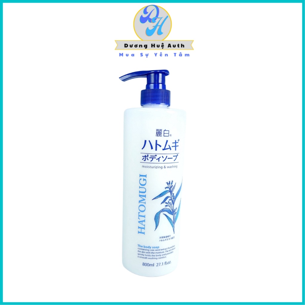 Sữa tắm dưỡng ẩm trắng da Ý Dĩ Hatomugi Naturie 800ml ( Chính hãng)