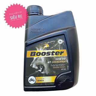 Nhớt Cao Cấp Xe Số Tay Côn BOOSTER 10W-40 4T GRANDPRIX Fully Synthetic+ Double Esters API SN Jaso MA2 - Made in Holland