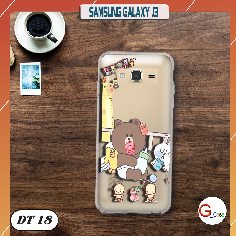 Ốp lưng SAMSUNG GALAXY J3 dẻo trong in hình
