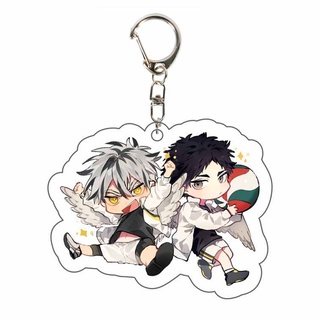 (COUPLE) Móc khóa HAIKYUU!! ver Tai Mèo và Cánh Chim VUA BÓNG CHUYỀN anime chibi mica trong acrylic xinh xắn độc đáo