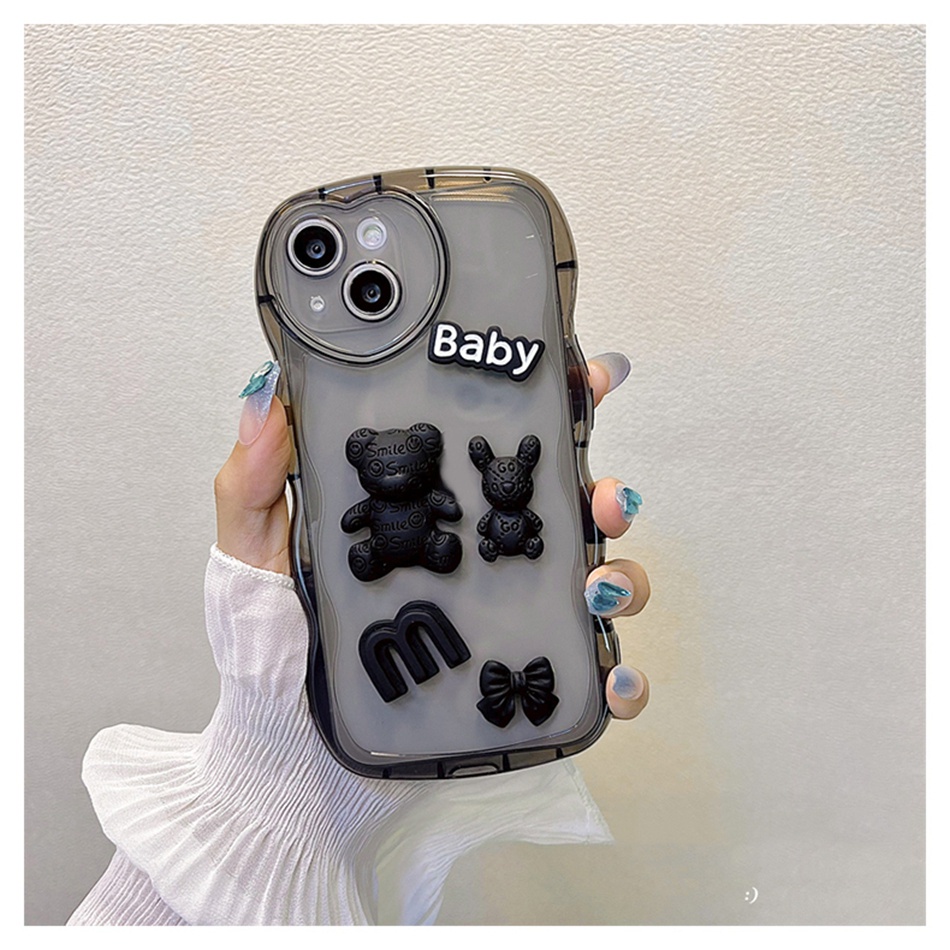 Ốp Điện Thoại Silicon Mềm Hình Gấu 3D Cho iPhone 7 8 Plus X XR XS Max 14 13 12 11 Pro Max Mini 6 6s 7Plus 8Plus 6Plus 7 + 8 + 13Pro