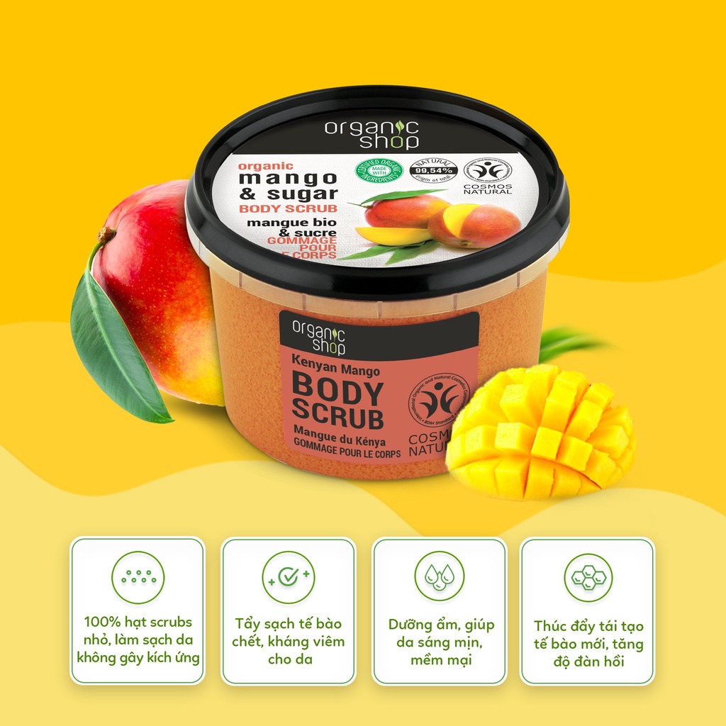 Organics Shop Tẩy da chết toàn thân Body Scrub 250ml