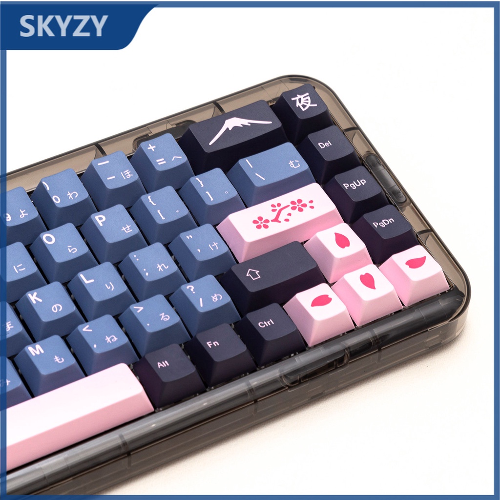 141 Phím JTK NightSakura Keycaps Cherry Profile Nhật Bản PBT Dye Sub Bàn phím cơ Keycap Set