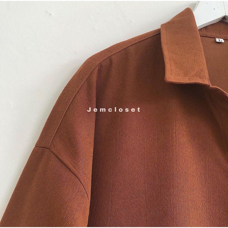 Váy Sơ Mi Suông Dáng Dài JEMCLOSET Dil Chất Liệu Nhung Gân Mịn Mát 2 Màu Nâu & Đen - 3311 Phong Cách  Hàn Quốc | BigBuy360 - bigbuy360.vn