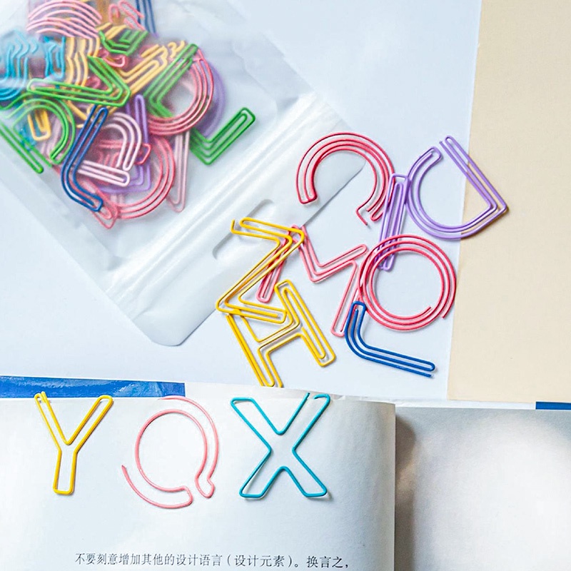 Set 26 kẹp giấy nhiều màu sắc bằng kim loại