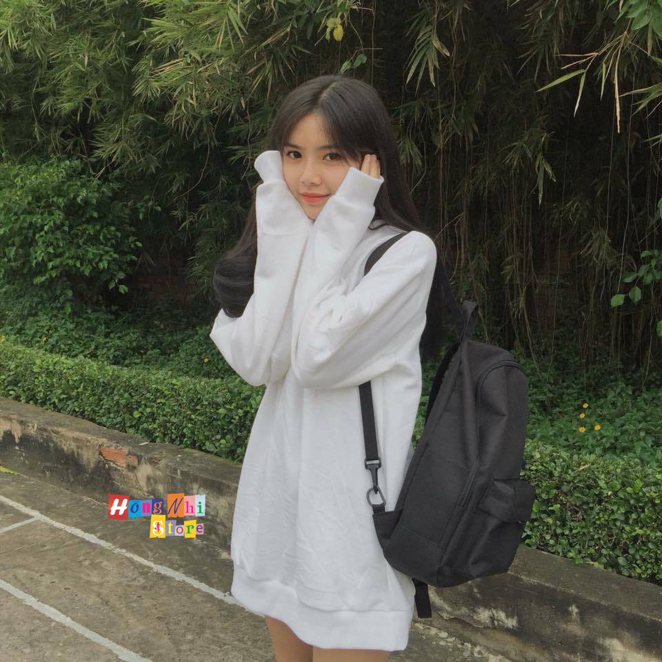 ÁO SWEATER TRƠN CHẤT NỈ LÓT BÔNG MÀU TRẮNG - SWEATER UNISEX - MM | BigBuy360 - bigbuy360.vn