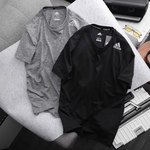 Áo Thun Lạnh Thể Thao Nam Adidas 3 Sọc VẢI DỆT KIM 3 Màu Cực Mát Có Big Size