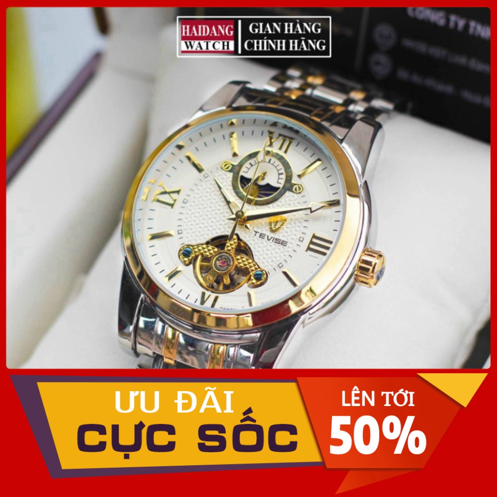 SIÊU PHẨM Đồng hồ cơ nam TEVISE dây thép chạy full 3 kim - đồng hồ cơ nam giá rẻ MẪU MỚI 2020 HÀNG CỰC CHẤT