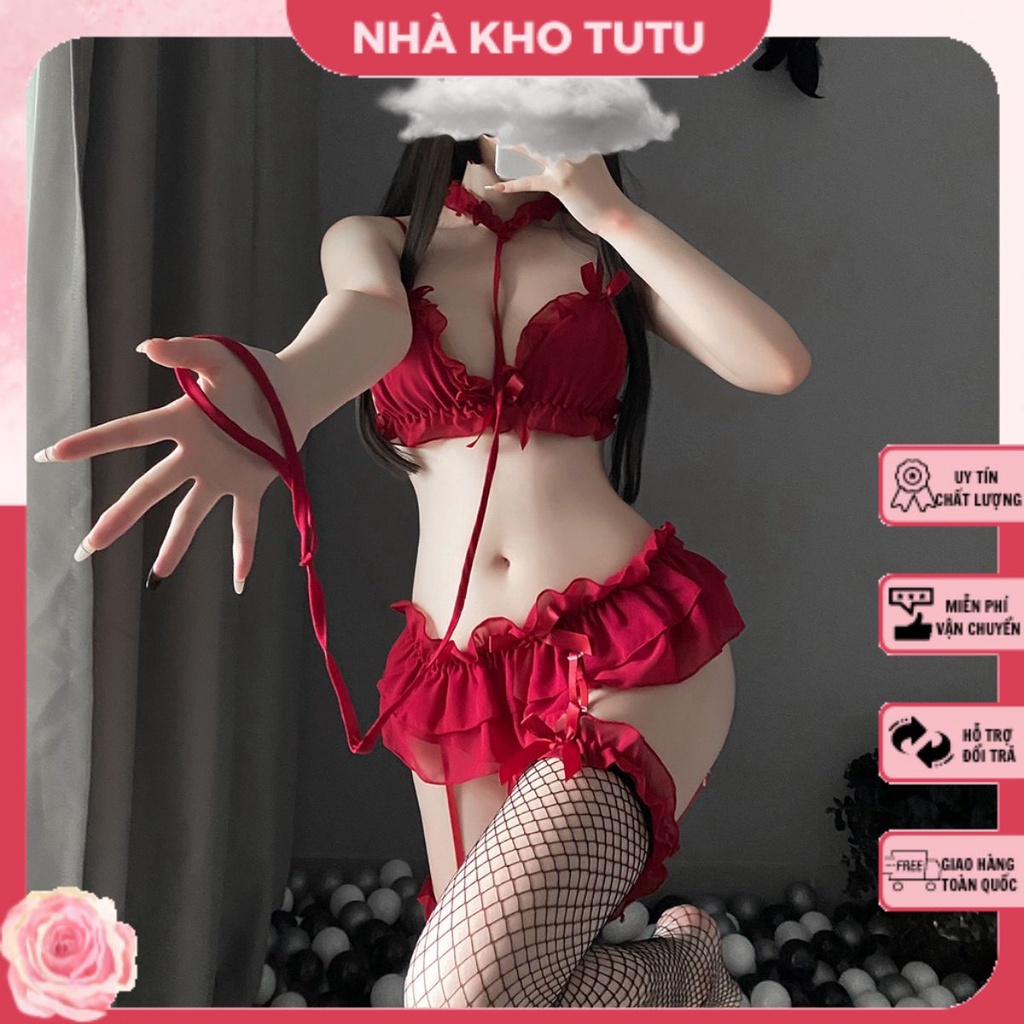 Bộ đồ lót Cosplay Badgirl có dây trói TuTu L284