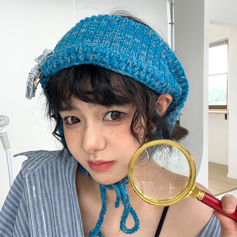 Mũ nồi dệt kim MG STUDIO thiết kế dây buộc thời trang