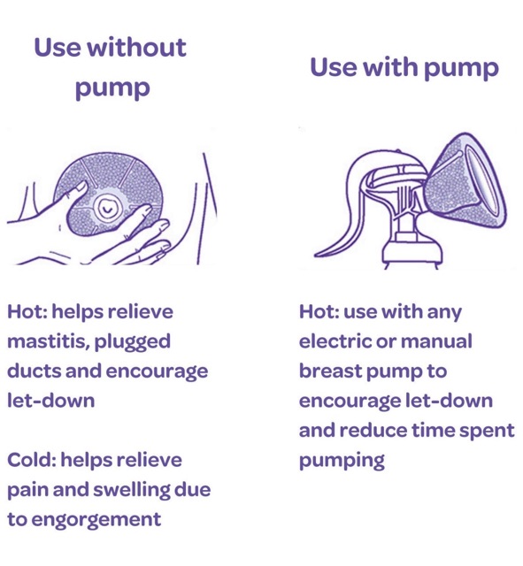 [Mẫu mới] Túi gel chườm ngực nóng lạnh Lansinoh Momma giảm đau ti, thông tắc tia sữa