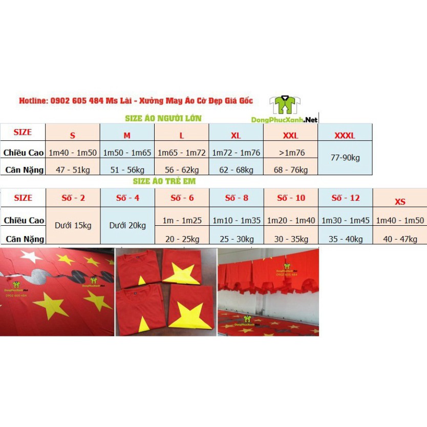 [G04]  Áo Cờ Đỏ Sao Vàng Trẻ Em - Chất ĐẸP - Áo cờ đỏ sao vàng cho Bé S019