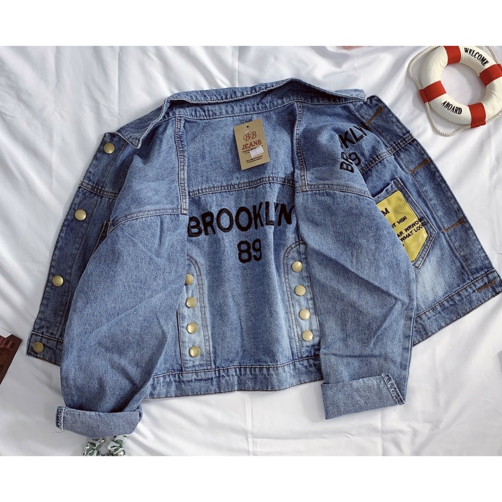 Áo khoác jean nữ NICE NHẠT ButterFly Broollyn Cool Number cao cấp form 48-59kg Chiwawa shop giá sỉ C47