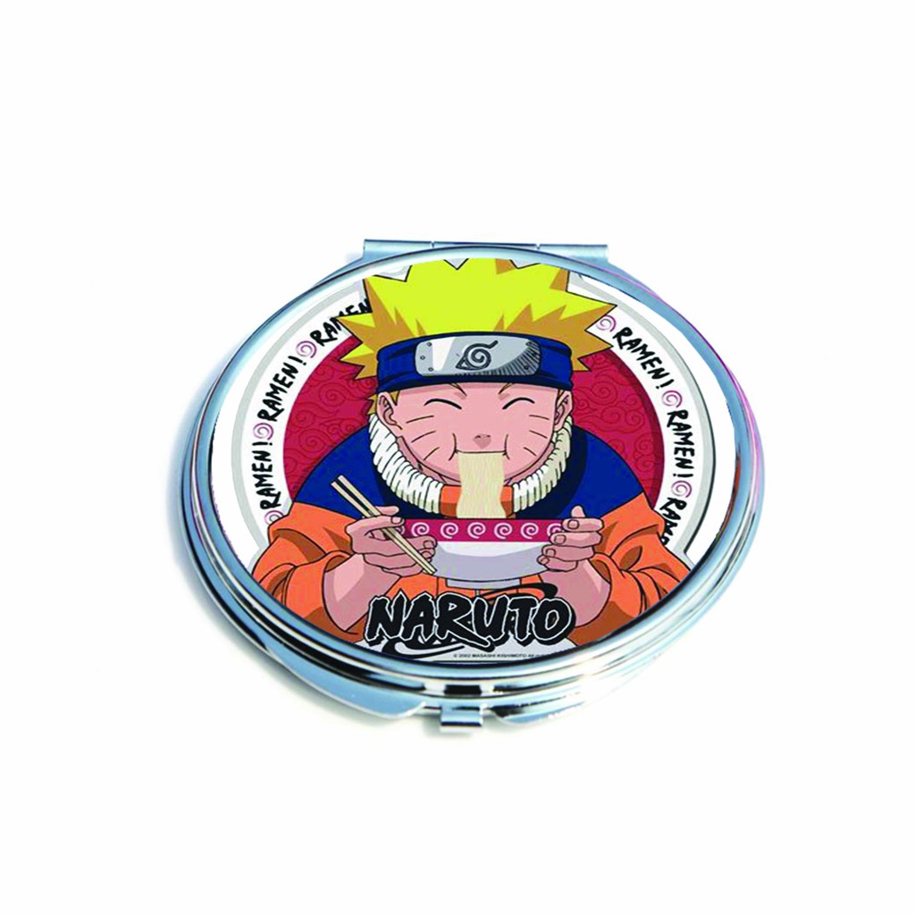 ( tròn ) Gương Naruto Shippuuden Đại Chiến Làng Lá gương bỏ túi cầm tay 2 mặt dễ thương tiện lợi quà tặng độc đáo