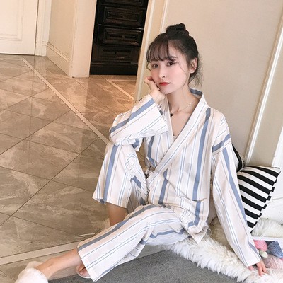 Bộ đồ ngủ mặc nhà 🎉✨🎉 FREESHIP 🎉✨🎉 mùa thu và mùa đông Kiểu dáng Kimono Nhật Bản tay dài siêu CUTE