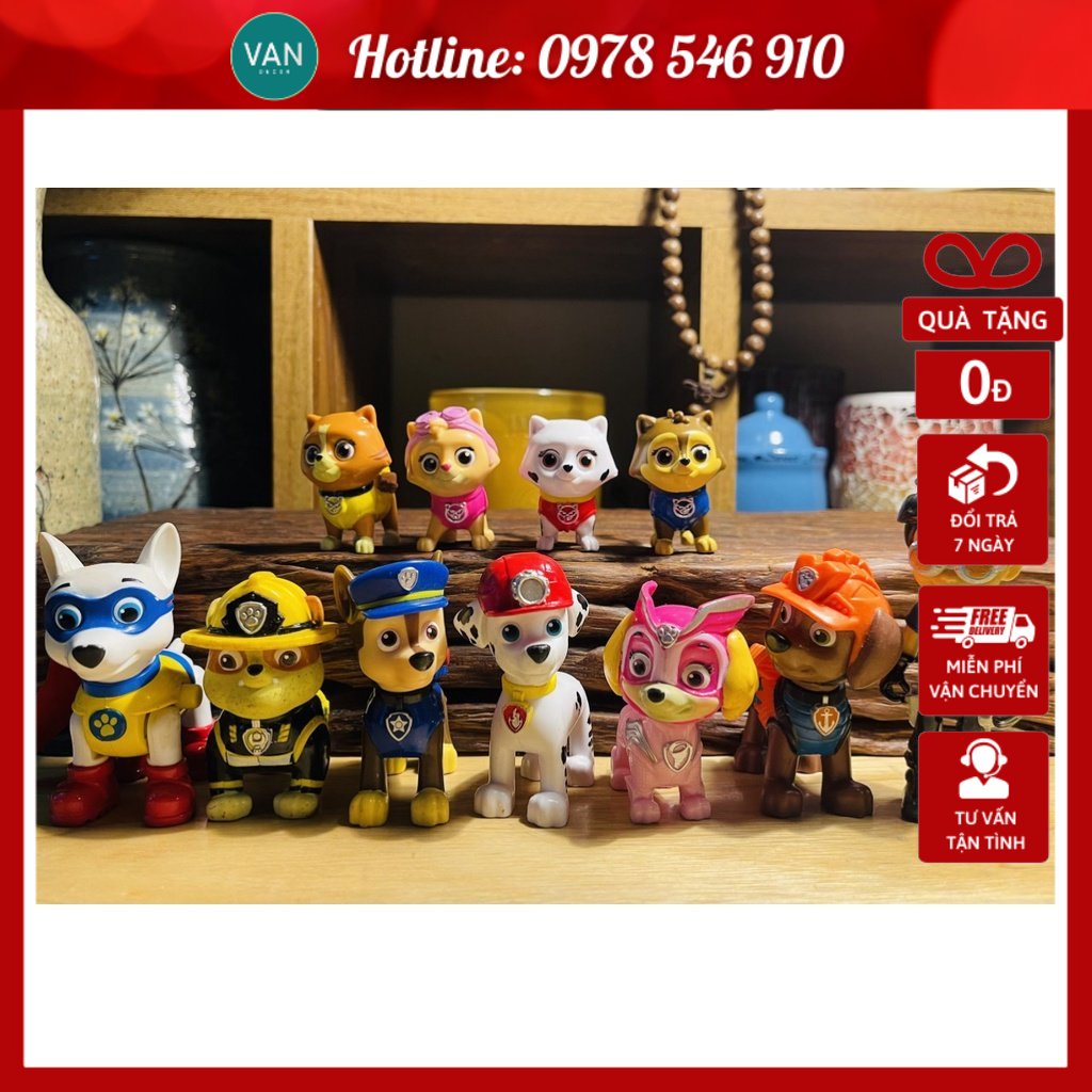 Full bộ đồ chơi Biệt đội chó cứu hộ cùng mèo kitty ra mắt các bạn nhỏ dịp Noel năm nay