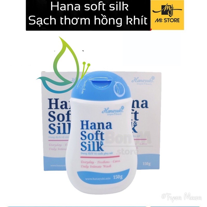 dung dịch hana soft & silk sạch thơm hồng