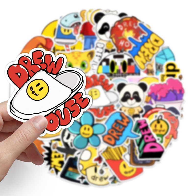 Set 50 sticker dán trang trí hình hoạt hình không thấm nước