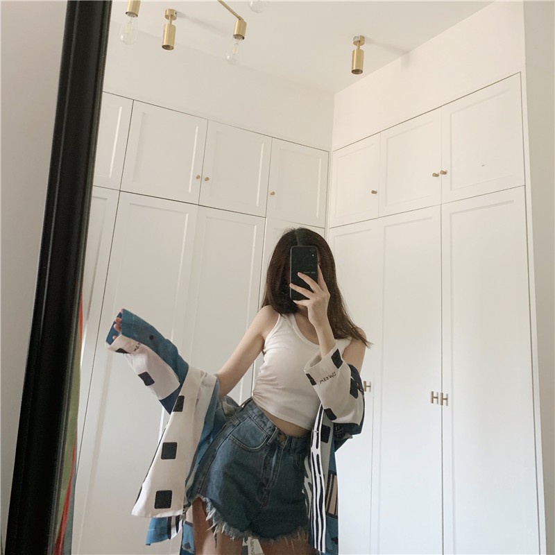Áo croptop ba lỗ BB-HOODIE chất thun co dãn