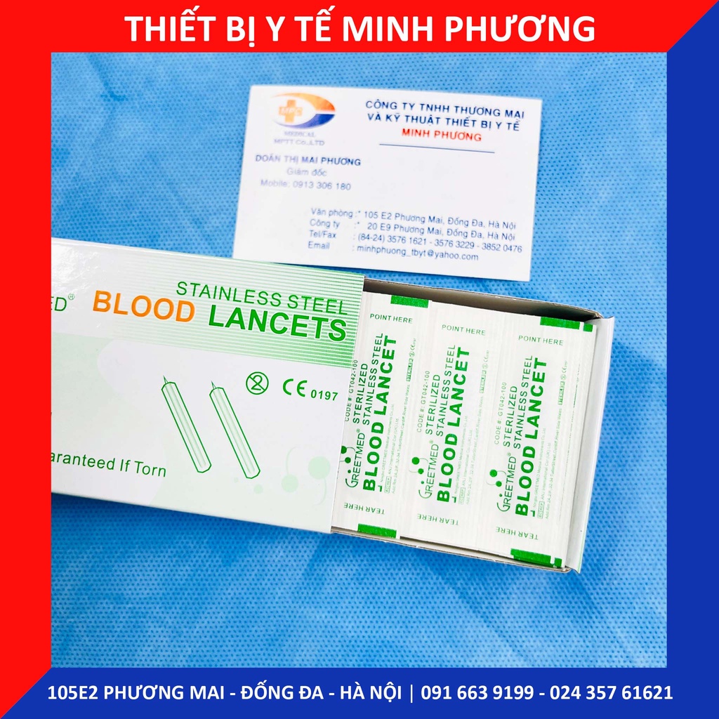Kim chích lấy máu Blood Lancets hộp 200 kim