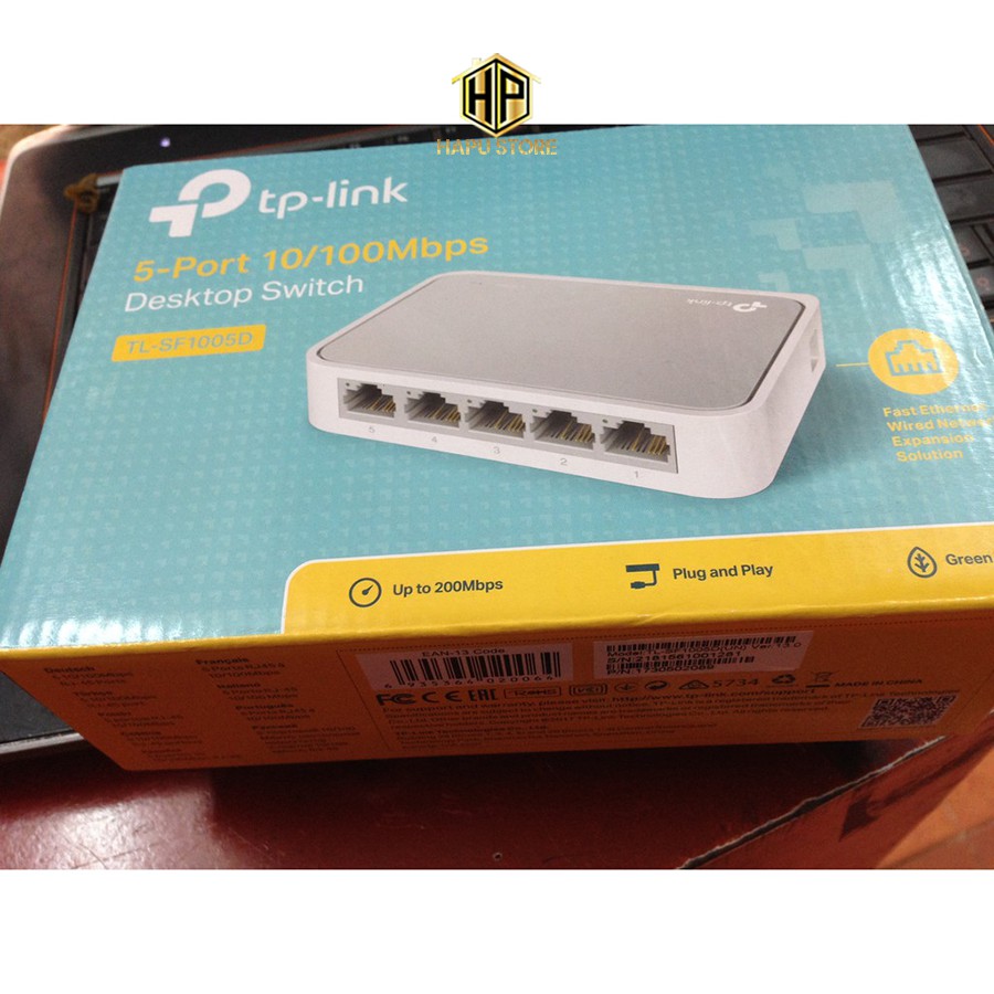 Bộ chia mạng Tplink 5 cổng - Switch TP-Link SF 1005D / 5-Port 10/100Mbps - Hapugroup