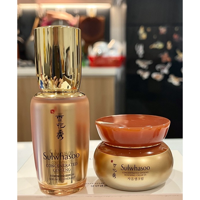 Bộ đôi Sulwhasoo tinh chất Sâm 15ml và kem dưỡng sâm size 10ml