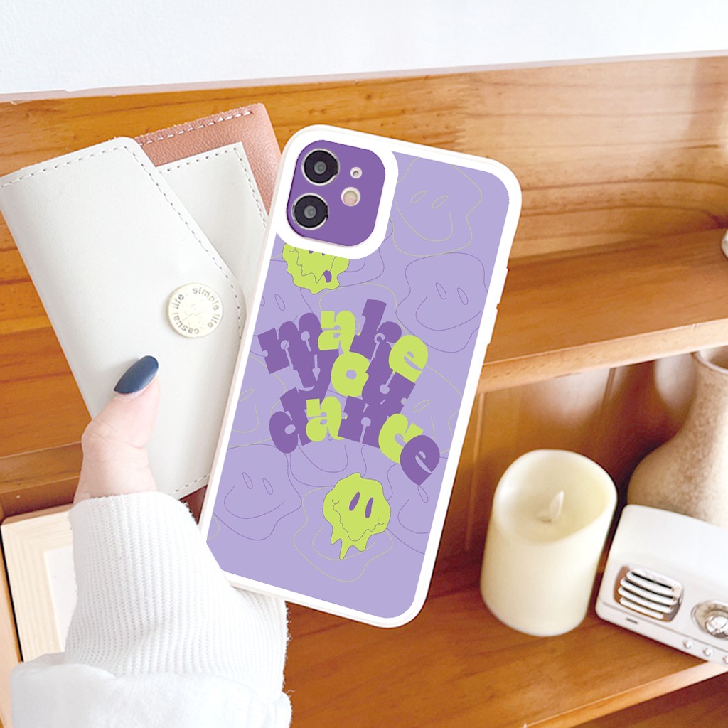 Ốp iphone - Ốp lưng iphone cạnh vuông viền camera make you dance dành cho ip 6 đến 14promax - ng040