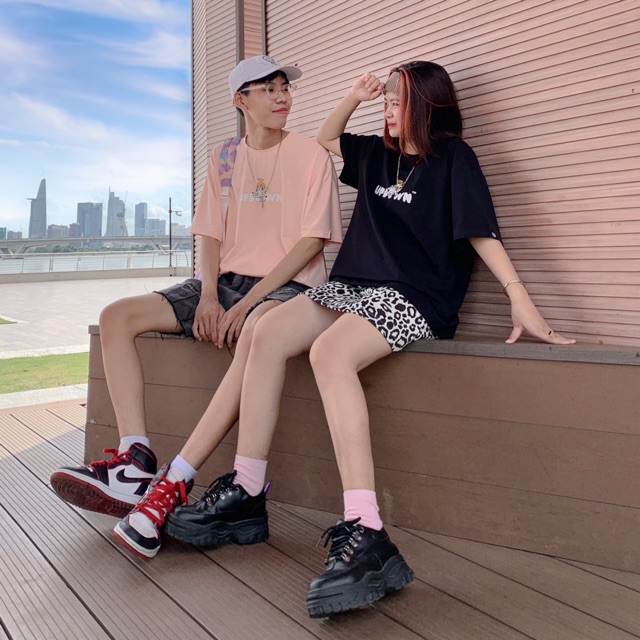 Áo thun in thiên thần UPDOWN form oversize Unisex chất liệu thun cotton 4 chiều dày dặn (3 màu )