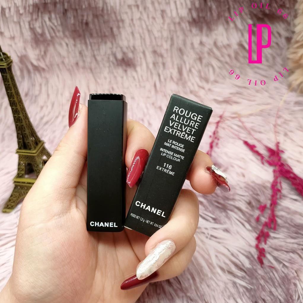 Son Chanel Rouge Allure Velvet 116 Extreme mini 1.2g bờ môi mềm mượt tự nhiên quyến rũ | BigBuy360 - bigbuy360.vn