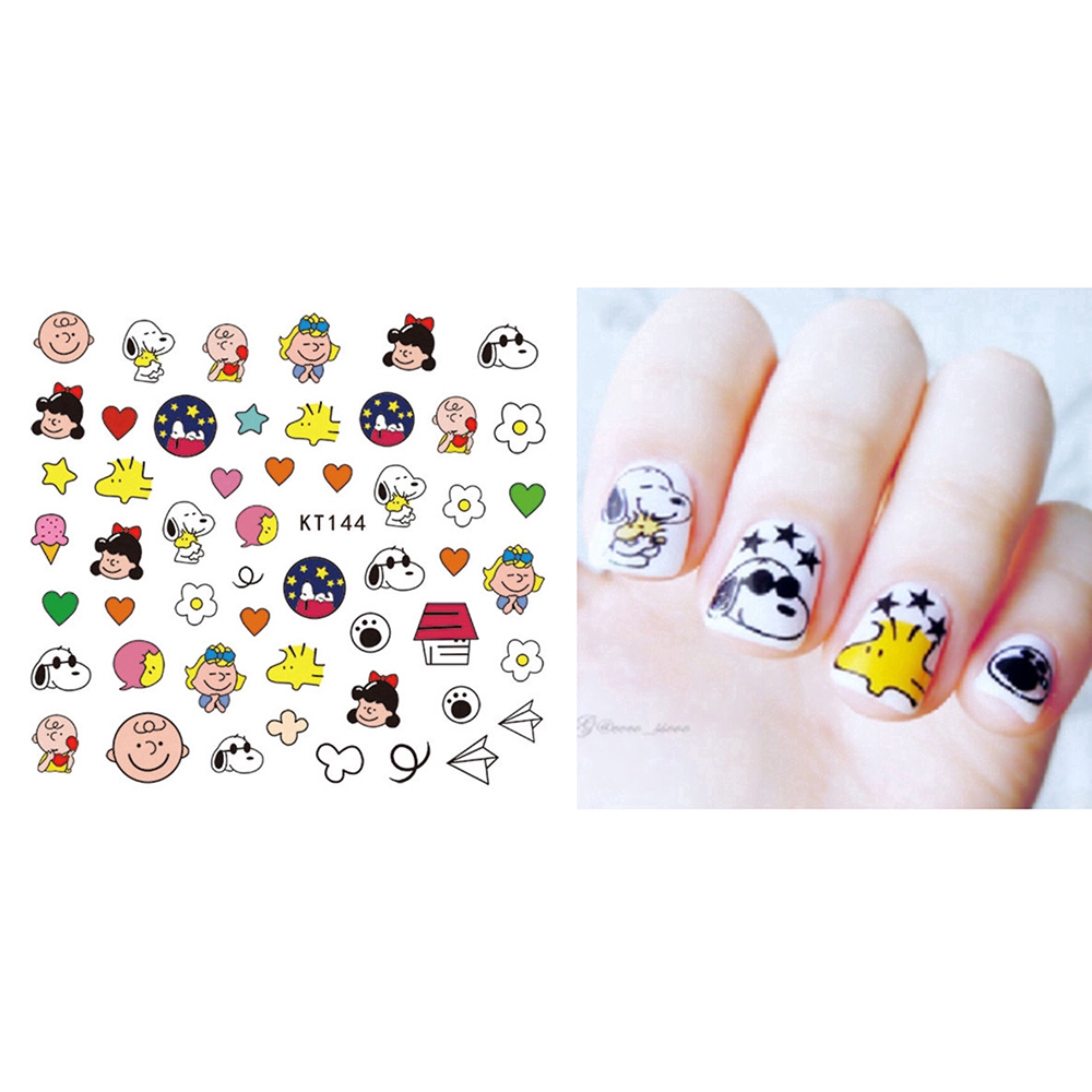 Sticker hoạt hình Kawaii 3D trang trí móng dễ thương cho bé