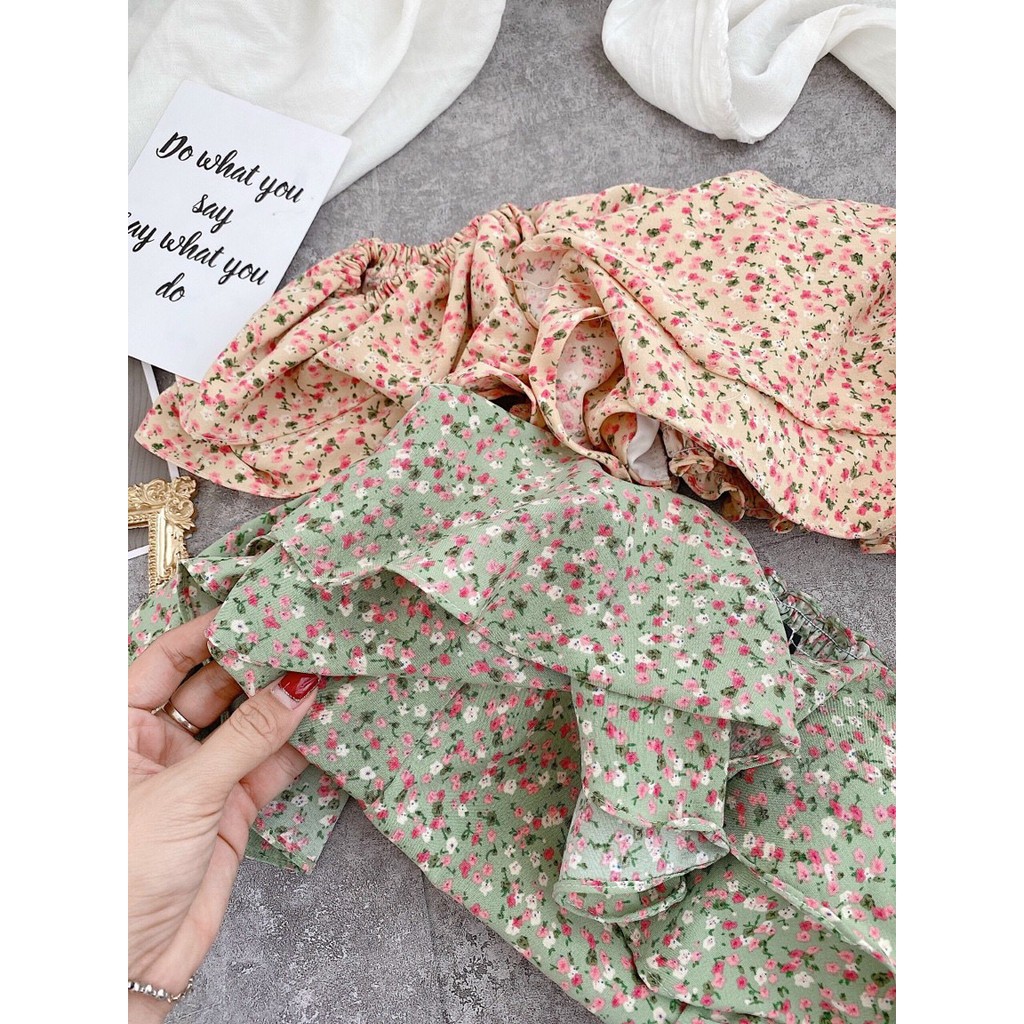 SET ÁO CROP HOA BẸT VAI KÈM QUẦN ỐNG RỘNG (KÈM VIDEO HÌNH THẬT) | BigBuy360 - bigbuy360.vn