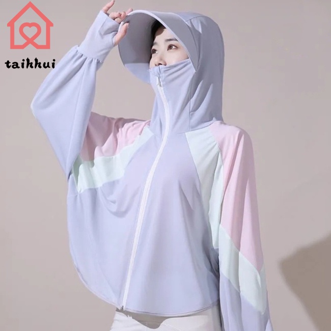 Áo Khoác Chống Nắng Có Mũ Trùm Đầu Bảo Vệ Khỏi Tia Uv Thoáng Khí Dành Cho Nữ