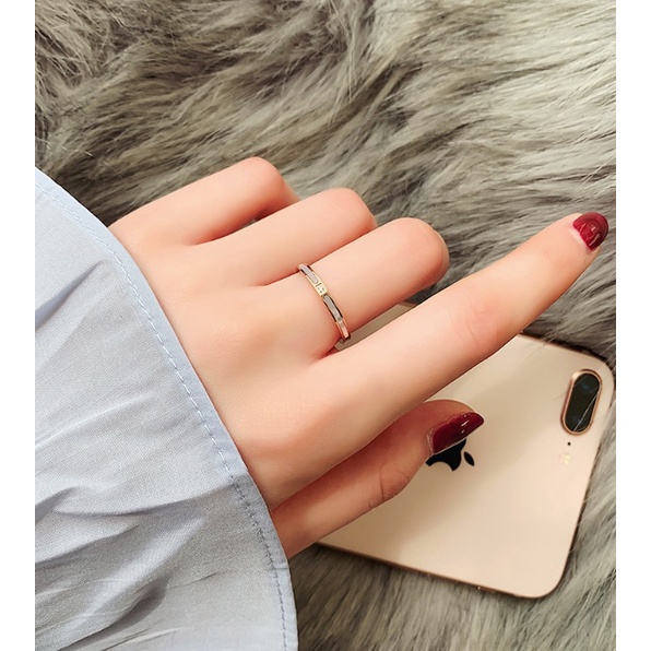 [FreeShip] Nhẫn nữ titan đá xà cừ J3-104 - CAM KẾT KHÔNG BAY MÀU