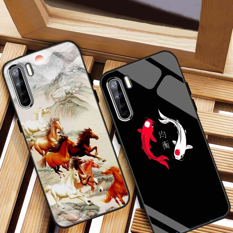 Ốp Lưng OPPO A91, Reno 3 Mặt kính cường lực Cao Cấp, Sang Trọng thiết kế Độc Quyền