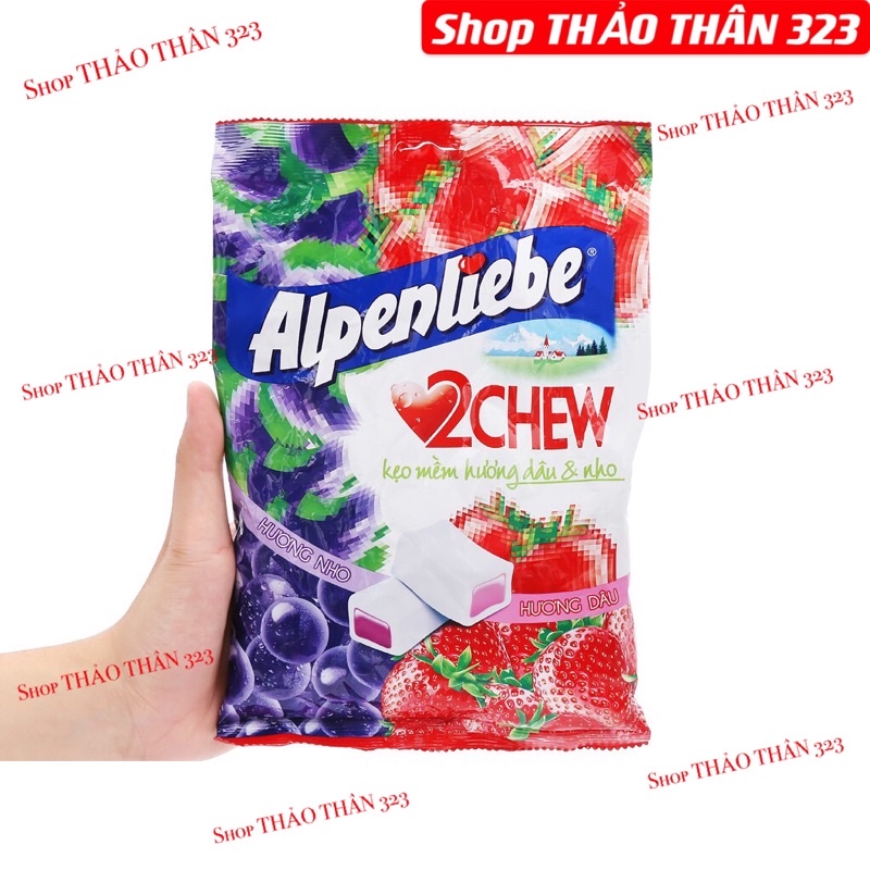 Kẹo Mềm Alpenlibe 2Chew hương dâu &amp; nho 87,5g