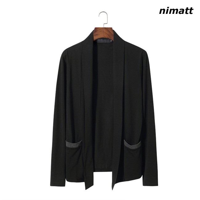 Áo khoác cardigan nam thời trang dài tay phong cách mới không có nút (túi) | BigBuy360 - bigbuy360.vn
