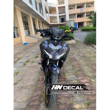 Tem Trùm Exciter 155 Đen Spider Man