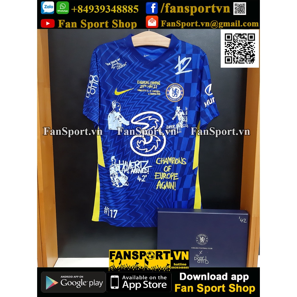 Hộp áo đấu Chelsea Champion League Winner 2021 Forty Two limited shirt box set