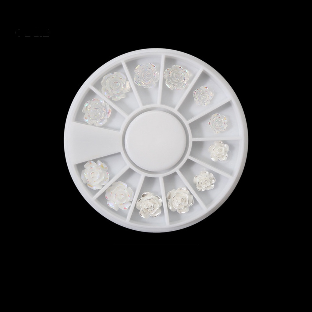 [Hàng mới về] Hộp phụ kiện hoa 3D trang trí móng tay nhiều màu sắc xinh xắn