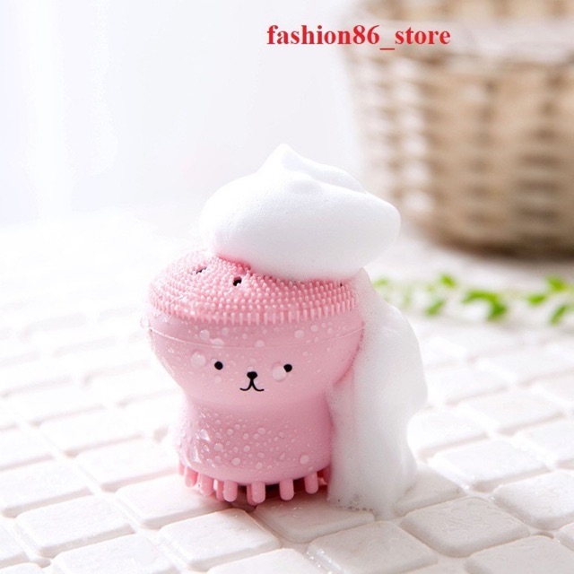 Cọ Rửa Mặt Bạch Tuộc Tạo Bọt Xốp Rửa Sạch Massage Lỗ Chân Lông Tẩy Tế Bào Chết Từ Sillicone